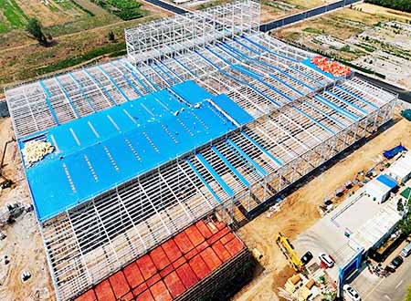 Steel structure warehouse designed for high wind areas